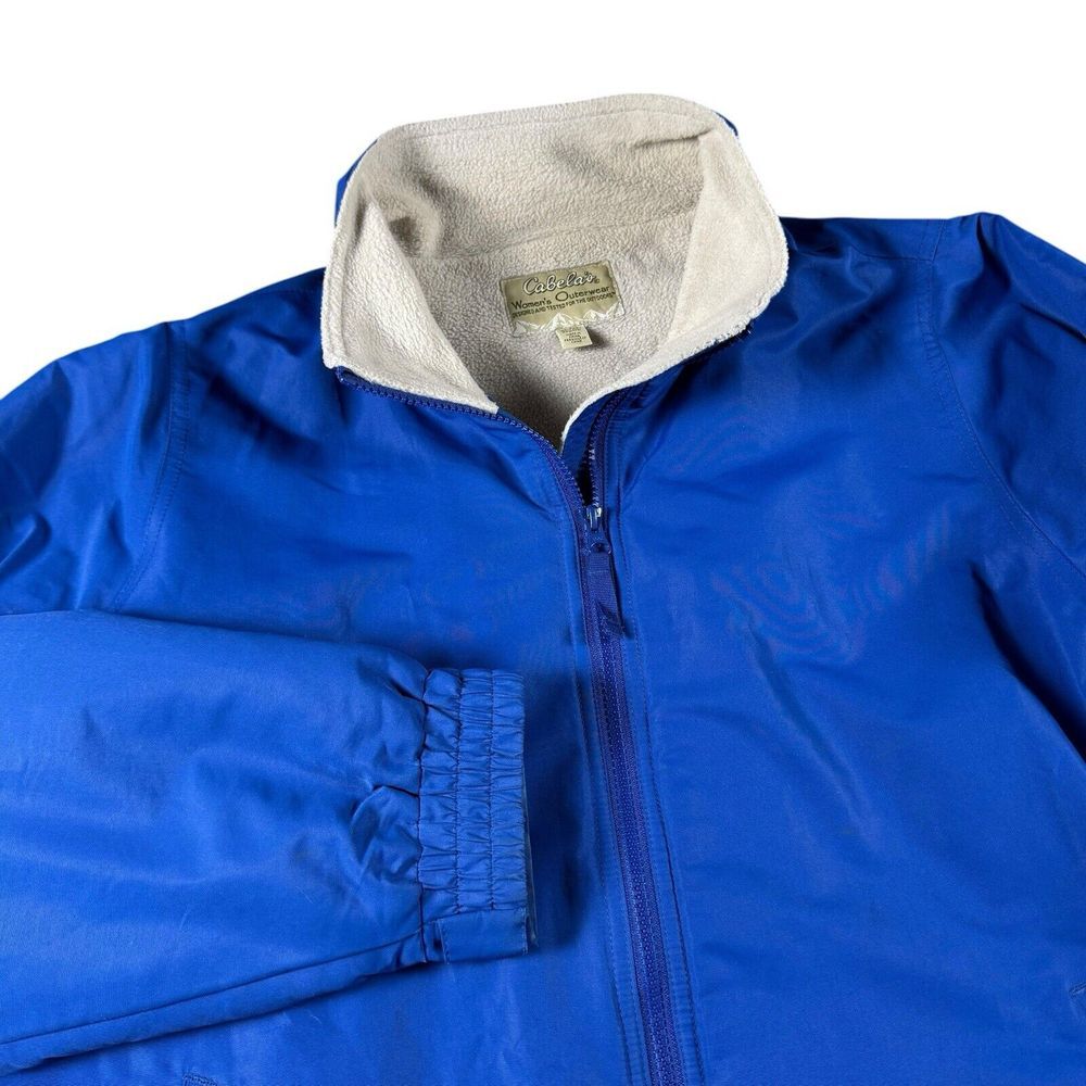 Cabelas Fleece Lined Jacket Womens XL‎ Sherpa Full Zip Gorpcore Outdoor Hiking